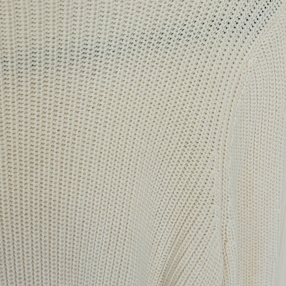 Lauren Ralph Lauren Cream (Missing laces) Perforated Sleeve SZ Medium Sweater - Picture 8 of 11